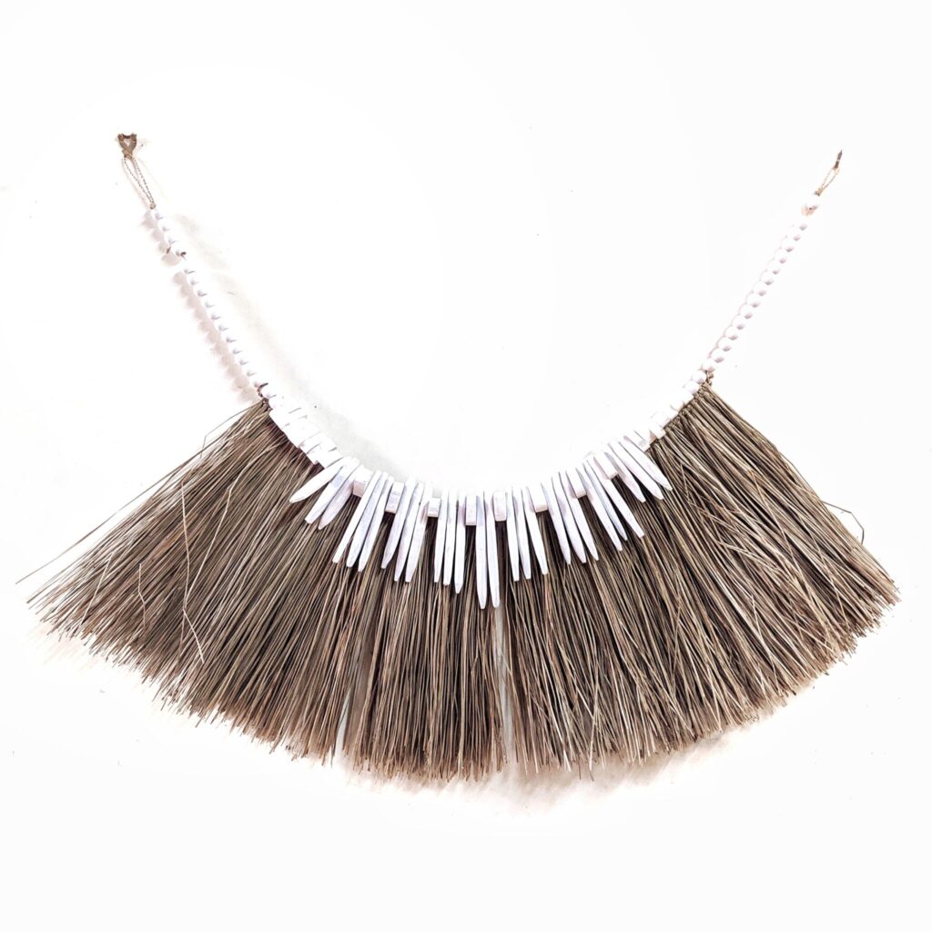 Wooden Raffia Necklace Wall Art Jeddala Imports