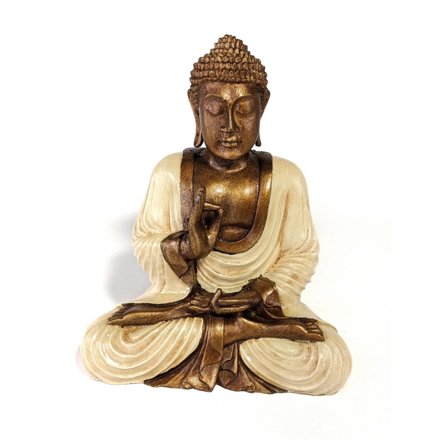 Resin meditating Buddha Cream – Jeddala Imports