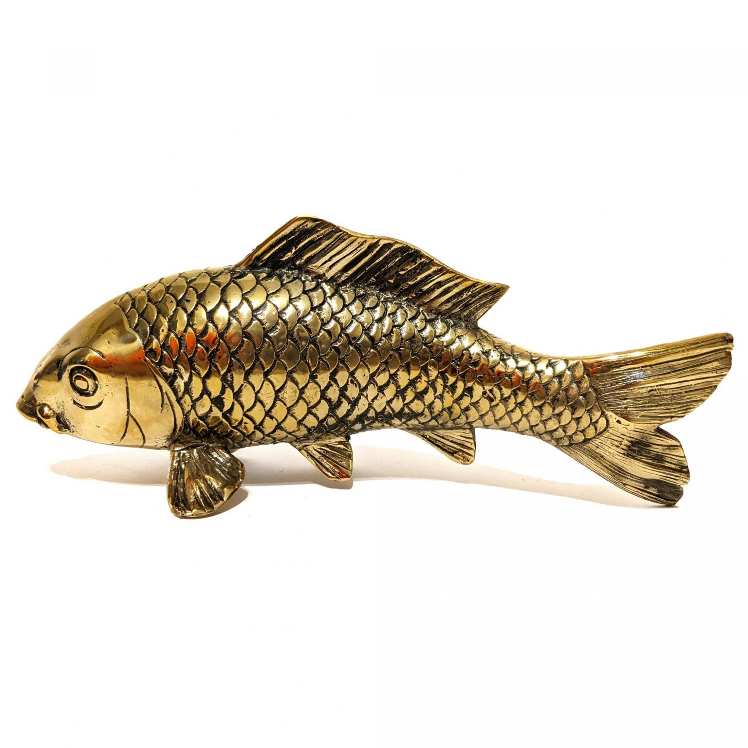 Large Brass Koi Fish Jeddala Imports