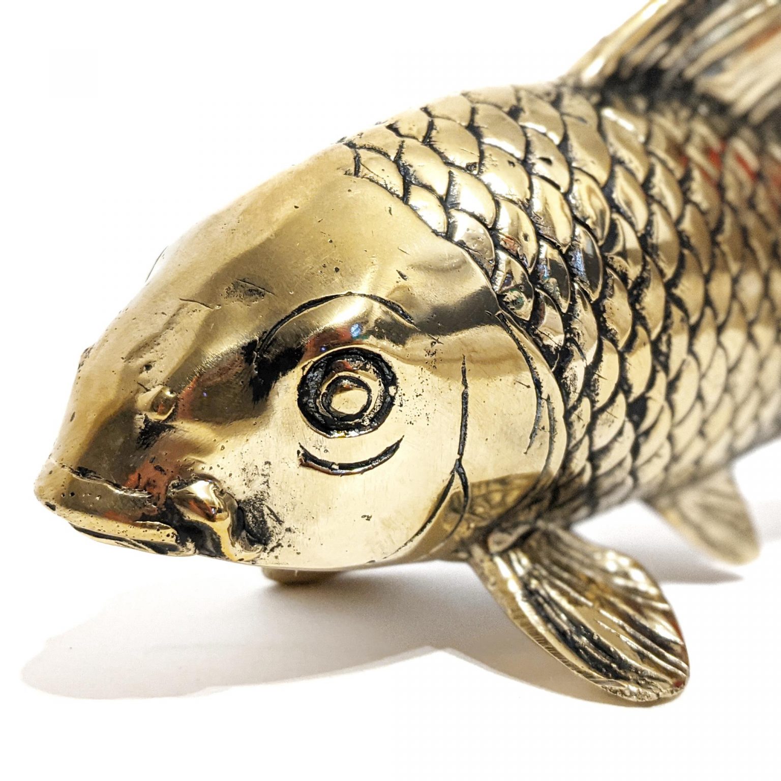 Large Brass Koi Fish Jeddala Imports